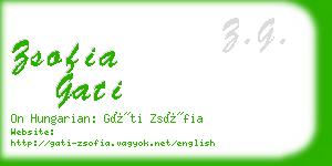 zsofia gati business card